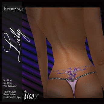 Second Life Marketplace - Epidimage**Lily Tramp Stamp Tattoo